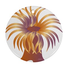 Sea Anemone Round Ornament (two Sides) by Mariart