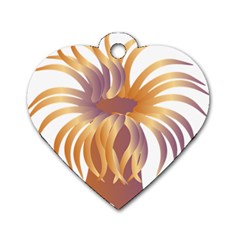 Sea Anemone Dog Tag Heart (one Side) by Mariart