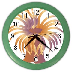 Sea Anemone Color Wall Clocks by Mariart