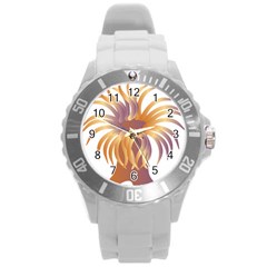 Sea Anemone Round Plastic Sport Watch (l) by Mariart