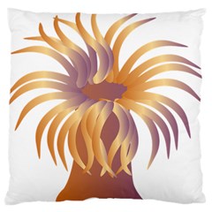 Sea Anemone Large Flano Cushion Case (one Side)