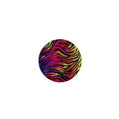 Rainbow Zebra 1  Mini Buttons