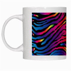 Rainbow Zebra White Mugs by Mariart