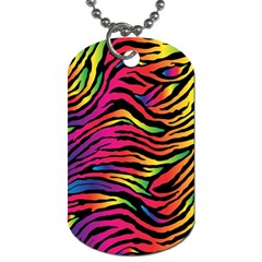 Rainbow Zebra Dog Tag (two Sides)