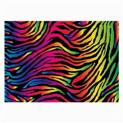 Rainbow Zebra Large Glasses Cloth (2-side) by Mariart