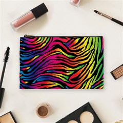 Rainbow Zebra Cosmetic Bag (medium) 