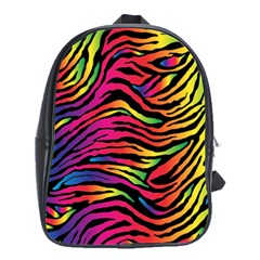 Rainbow Zebra School Bag (large) by Mariart