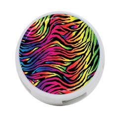 Rainbow Zebra 4-port Usb Hub (one Side)