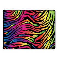 Rainbow Zebra Fleece Blanket (small)