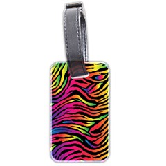 Rainbow Zebra Luggage Tags (two Sides) by Mariart