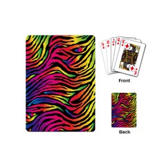 Rainbow Zebra Playing Cards (mini)  by Mariart