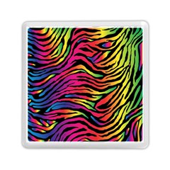 Rainbow Zebra Memory Card Reader (square)  by Mariart