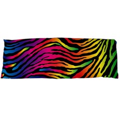 Rainbow Zebra Body Pillow Case (dakimakura) by Mariart