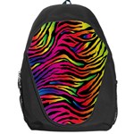 Rainbow Zebra Backpack Bag Front