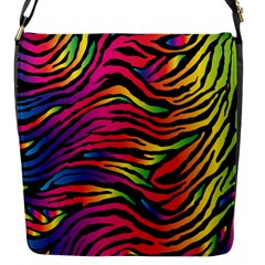 Rainbow Zebra Flap Messenger Bag (s)