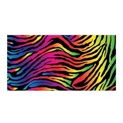 Rainbow Zebra Satin Wrap