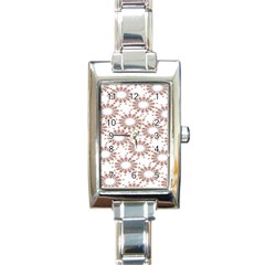 Pattern Flower Floral Star Circle Love Valentine Heart Pink Red Folk Rectangle Italian Charm Watch