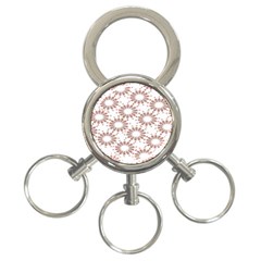 Pattern Flower Floral Star Circle Love Valentine Heart Pink Red Folk 3-ring Key Chains