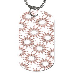 Pattern Flower Floral Star Circle Love Valentine Heart Pink Red Folk Dog Tag (one Side)