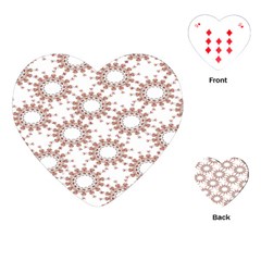 Pattern Flower Floral Star Circle Love Valentine Heart Pink Red Folk Playing Cards (heart)  by Mariart