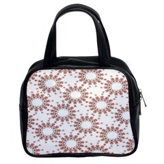 Pattern Flower Floral Star Circle Love Valentine Heart Pink Red Folk Classic Handbags (2 Sides) by Mariart