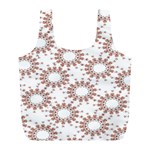 Pattern Flower Floral Star Circle Love Valentine Heart Pink Red Folk Full Print Recycle Bags (L)  Front