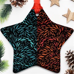 Square Pheonix Blue Orange Red Ornament (star)