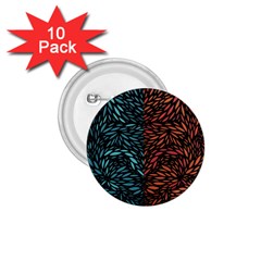 Square Pheonix Blue Orange Red 1 75  Buttons (10 Pack)