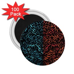 Square Pheonix Blue Orange Red 2 25  Magnets (100 Pack) 