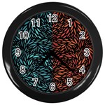 Square Pheonix Blue Orange Red Wall Clocks (Black) Front