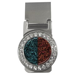 Square Pheonix Blue Orange Red Money Clips (cz)  by Mariart