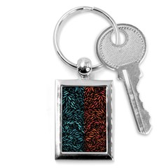 Square Pheonix Blue Orange Red Key Chains (rectangle)  by Mariart