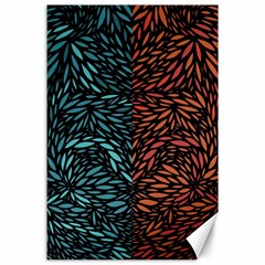 Square Pheonix Blue Orange Red Canvas 24  X 36 