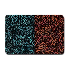 Square Pheonix Blue Orange Red Small Doormat  by Mariart