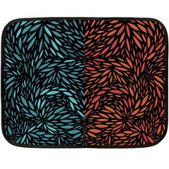 Square Pheonix Blue Orange Red Fleece Blanket (mini) by Mariart