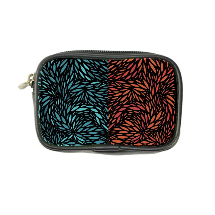 Square Pheonix Blue Orange Red Coin Purse