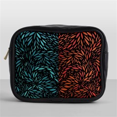 Square Pheonix Blue Orange Red Mini Toiletries Bags by Mariart