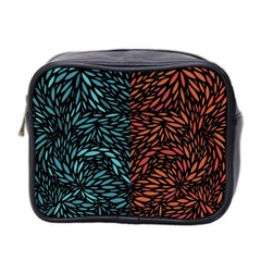 Square Pheonix Blue Orange Red Mini Toiletries Bag 2-side by Mariart