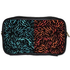 Square Pheonix Blue Orange Red Toiletries Bags by Mariart