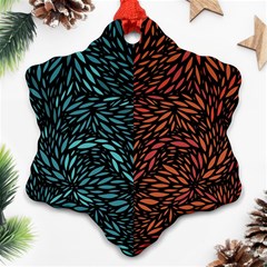 Square Pheonix Blue Orange Red Ornament (snowflake)