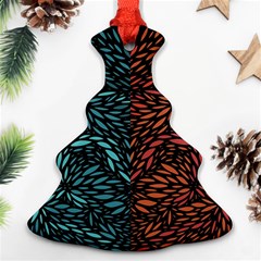 Square Pheonix Blue Orange Red Christmas Tree Ornament (two Sides)