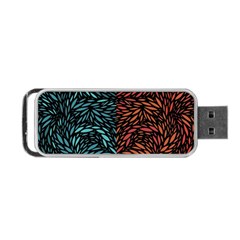 Square Pheonix Blue Orange Red Portable Usb Flash (two Sides)