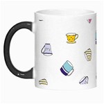 Tea Cup Mug Dringking Yellow Blue Grey Polka Dots Morph Mugs Left