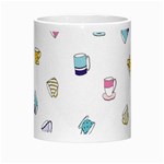 Tea Cup Mug Dringking Yellow Blue Grey Polka Dots Morph Mugs Center