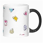 Tea Cup Mug Dringking Yellow Blue Grey Polka Dots Morph Mugs Right