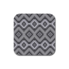 Triangle Wave Chevron Grey Sign Star Rubber Square Coaster (4 Pack)  by Mariart