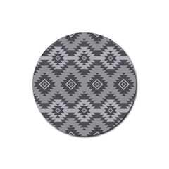 Triangle Wave Chevron Grey Sign Star Rubber Round Coaster (4 Pack)  by Mariart