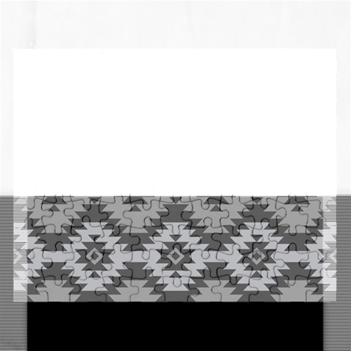 Triangle Wave Chevron Grey Sign Star Rectangular Jigsaw Puzzl