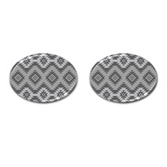 Triangle Wave Chevron Grey Sign Star Cufflinks (oval) by Mariart