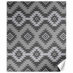 Triangle Wave Chevron Grey Sign Star Canvas 8  X 10  by Mariart